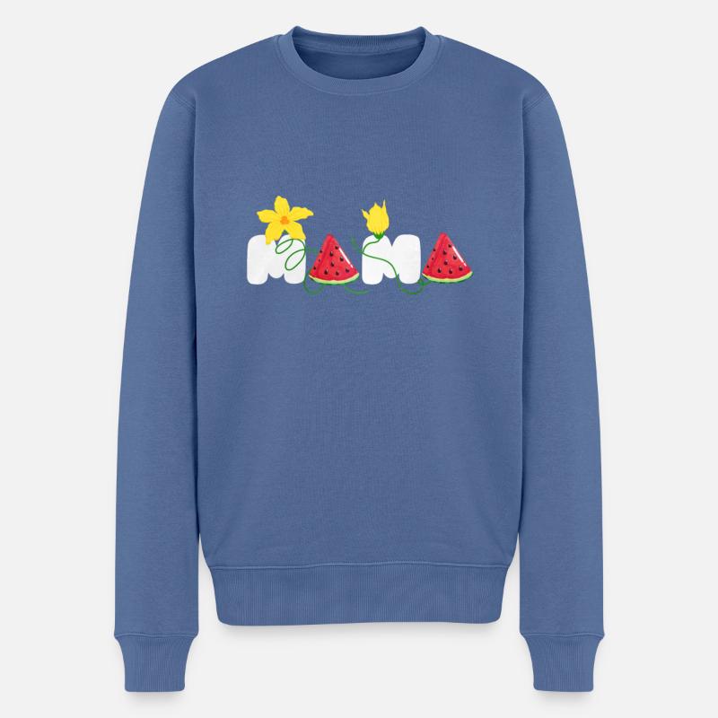 Pastèque - Pull Premium bio Homme - bleu pigeon