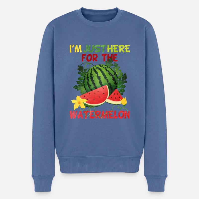 Pastèque - Pull Premium bio Homme - bleu pigeon