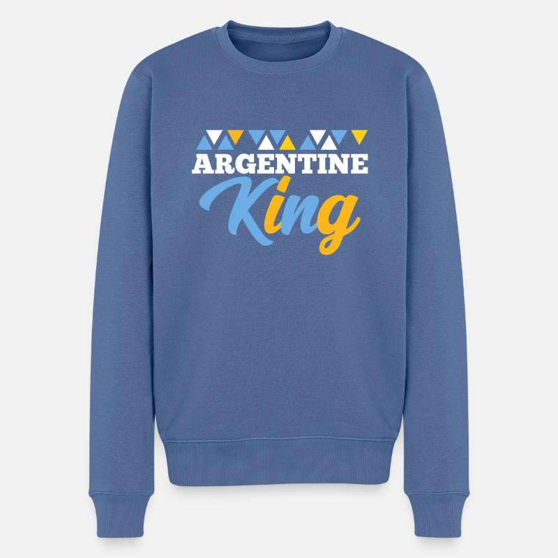 Argentinien - Männer Premium Bio Pullover - Taubenblau