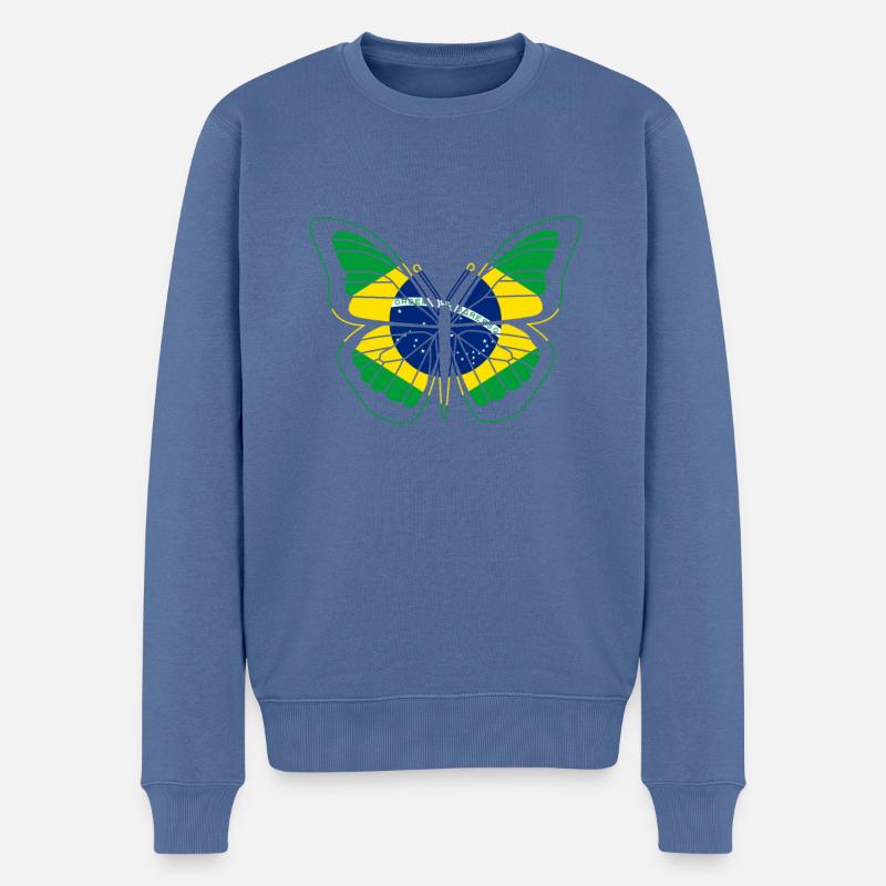 Brésil - Pull Premium bio Homme - bleu pigeon