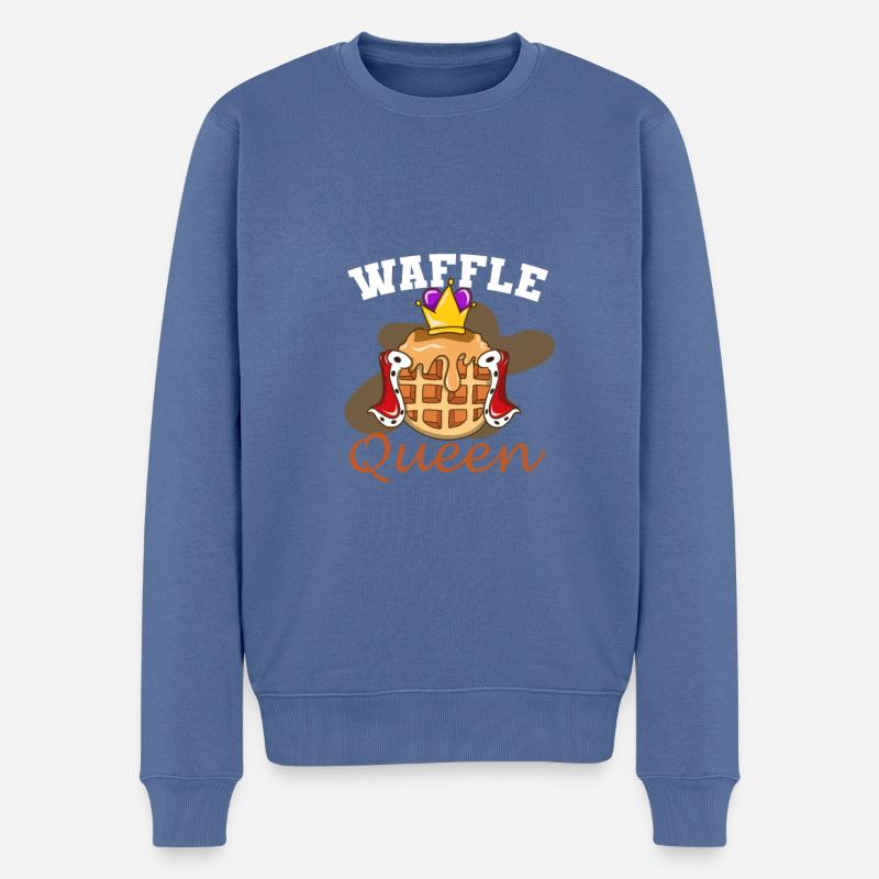 Gaufre - Pull Premium bio Homme - bleu pigeon