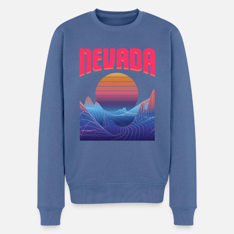 Nevada - Pull Premium bio Homme - bleu pigeon