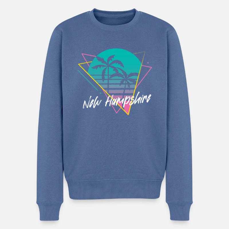 New Hampshire - Männer Premium Bio Pullover - Taubenblau