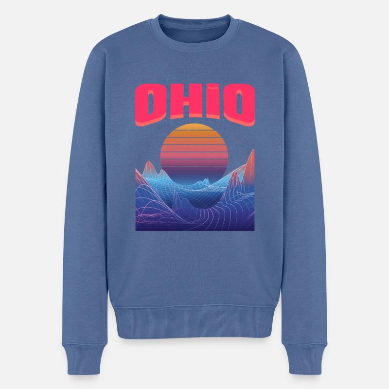 Ohio - Pull Premium bio Homme - bleu pigeon