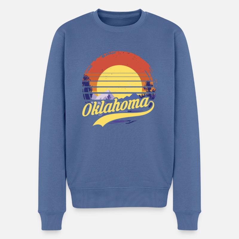 Oklahoma - Pull Premium bio Homme - bleu pigeon