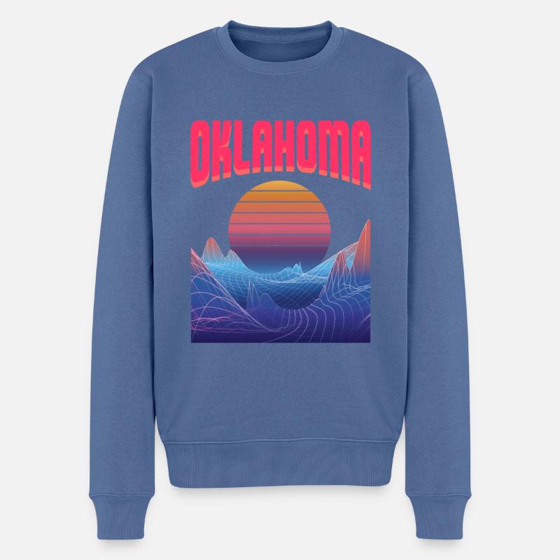 Oklahoma - Pull Premium bio Homme - bleu pigeon