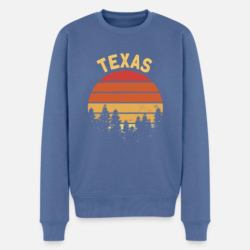 Texas - Pull Premium bio Homme - bleu pigeon