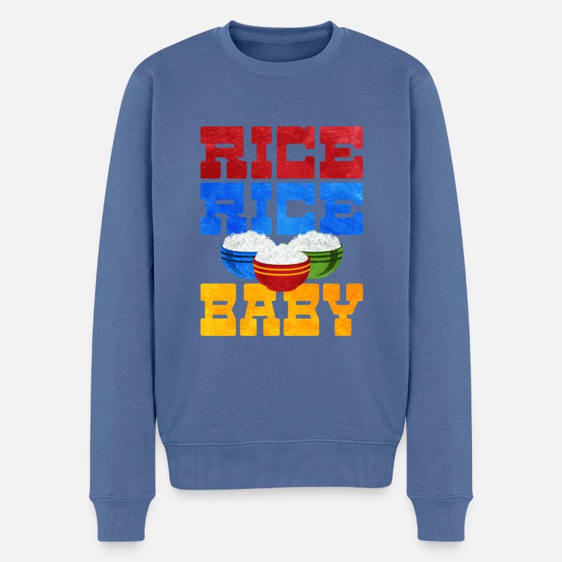 Riz - Pull Premium bio Homme - bleu pigeon