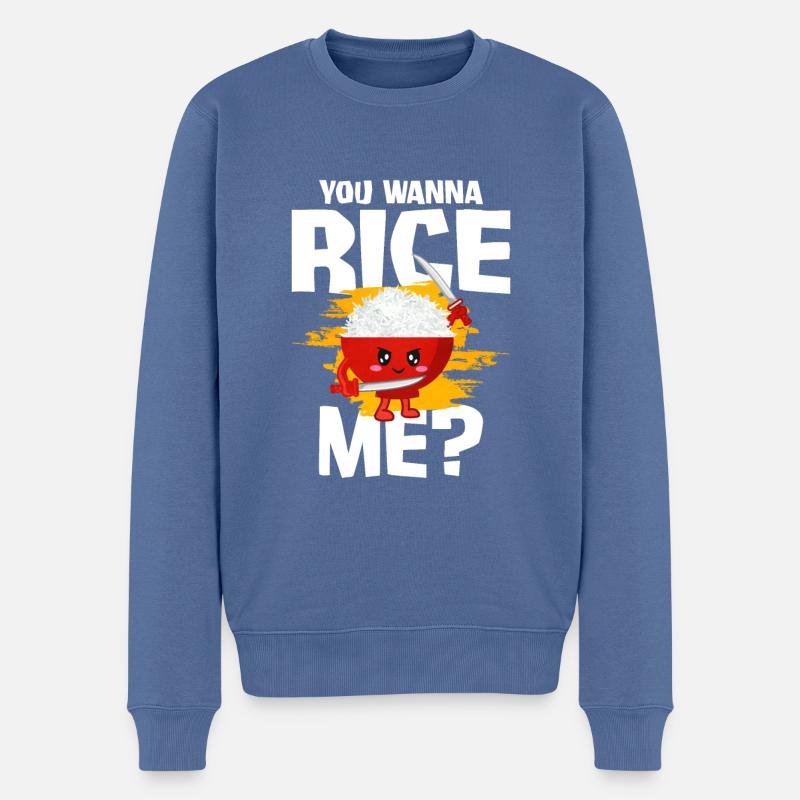 Riz - Pull Premium bio Homme - bleu pigeon