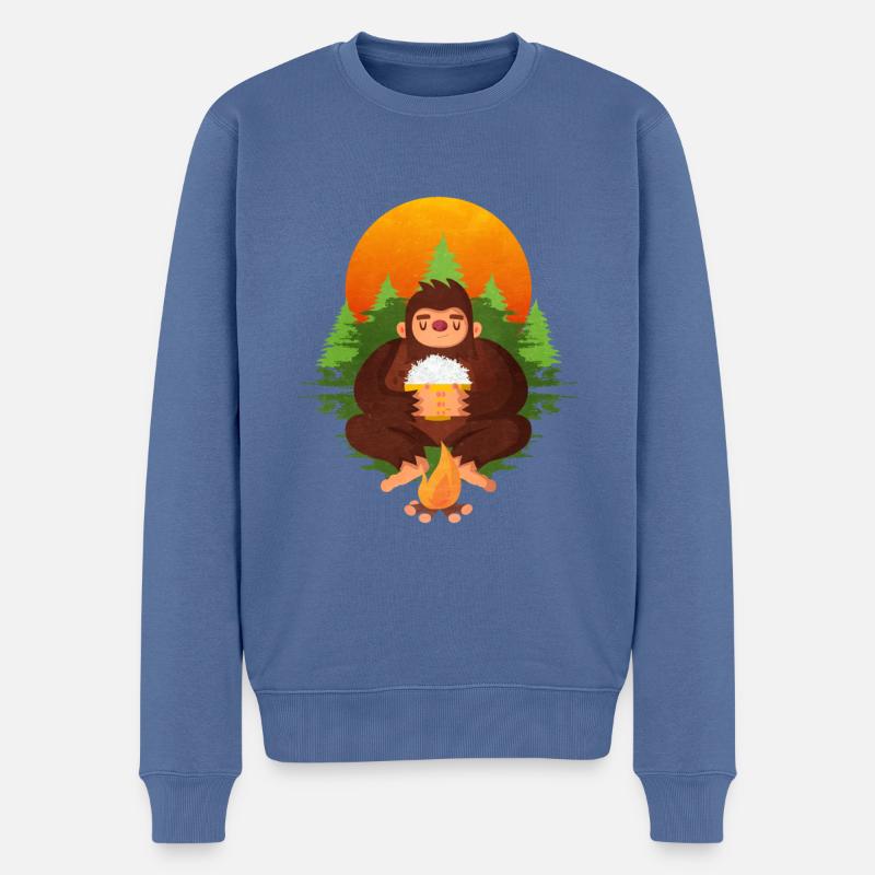Reis - Männer Premium Bio Pullover - Taubenblau