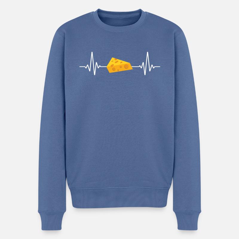 Parmesan - Pull Premium bio Homme - bleu pigeon