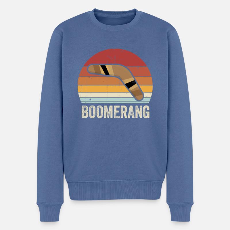 Boomerang - Pull Premium bio Homme - bleu pigeon