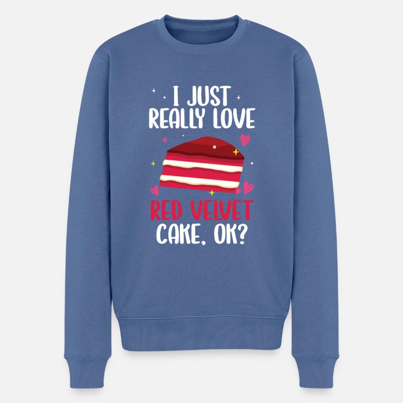 Velvet Cake Cake Cadeau - Pull Premium bio Homme - bleu pigeon