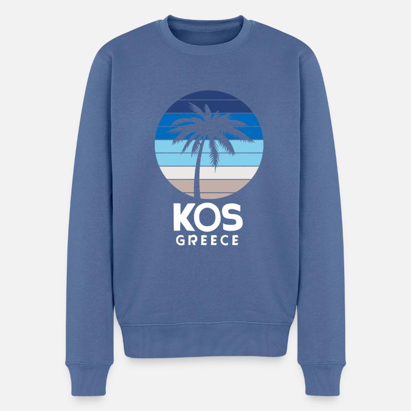 Kos - Pull Premium bio Homme - bleu pigeon
