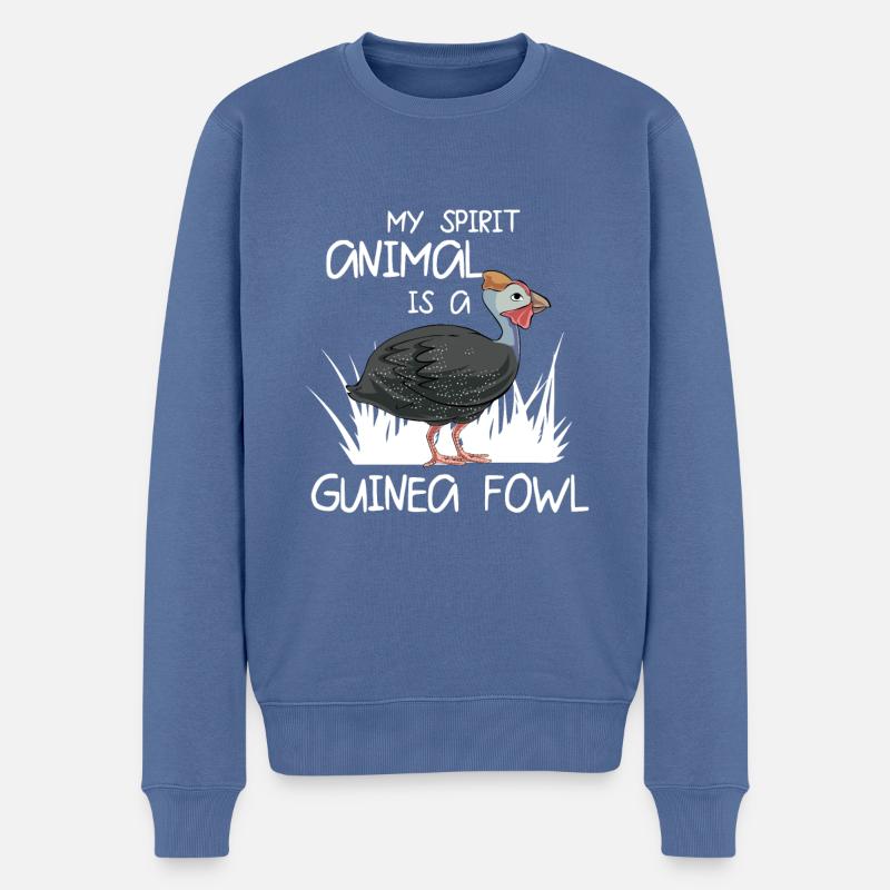 Perlhühner Perlhuhn Pintade - Pull Premium bio Homme - bleu pigeon