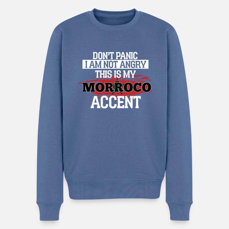 Marokko - Männer Premium Bio Pullover - Taubenblau