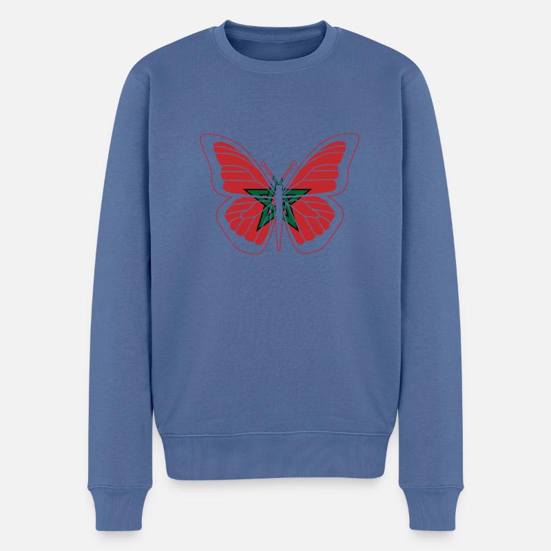 Marokko - Männer Premium Bio Pullover - Taubenblau