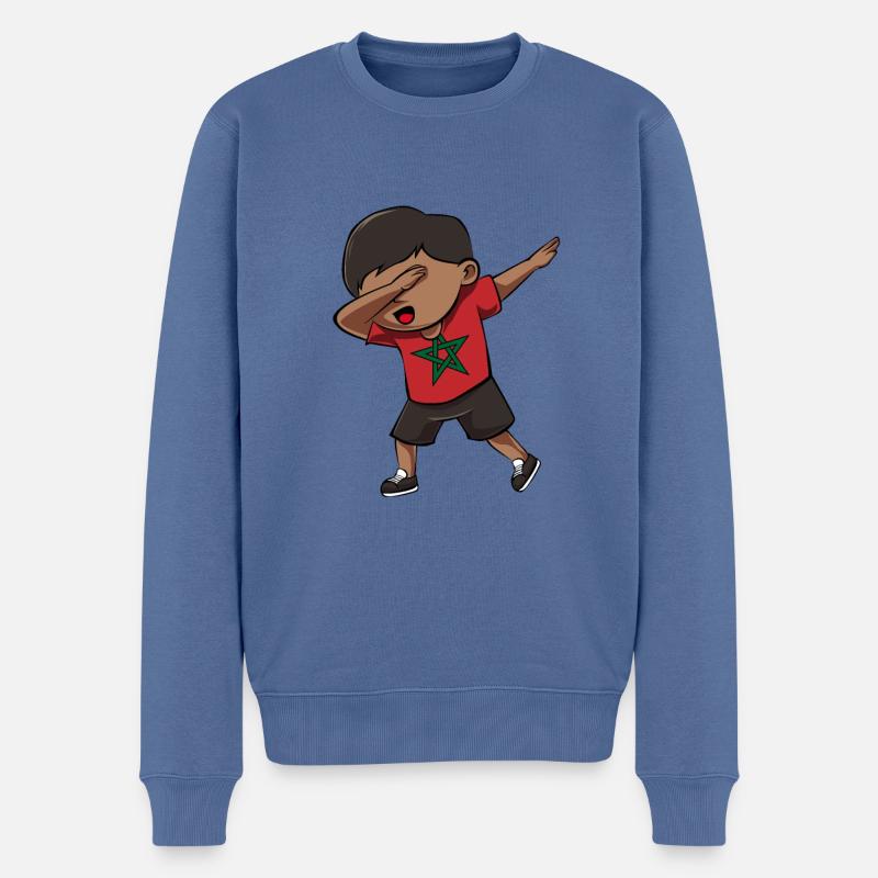 Marokko - Männer Premium Bio Pullover - Taubenblau