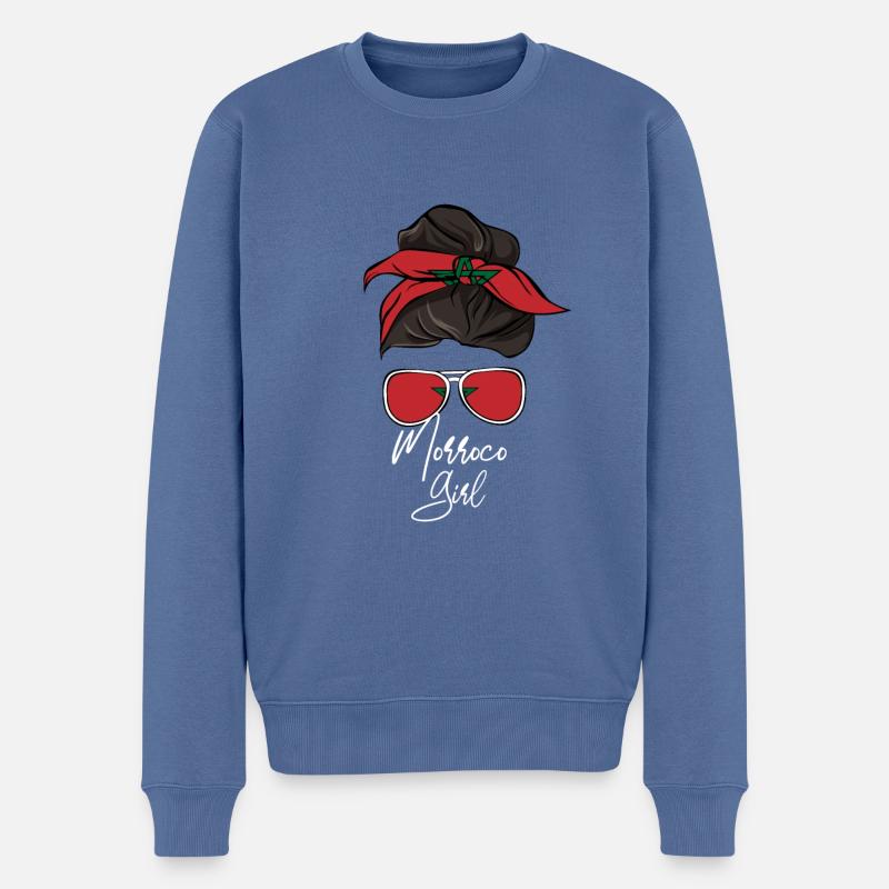 Maroc - Pull Premium bio Homme - bleu pigeon