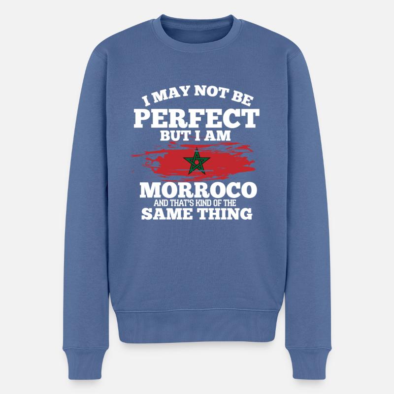 Marokko - Männer Premium Bio Pullover - Taubenblau