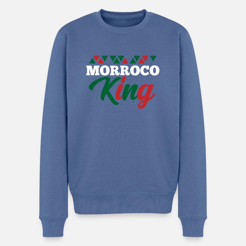 Marokko - Männer Premium Bio Pullover - Taubenblau