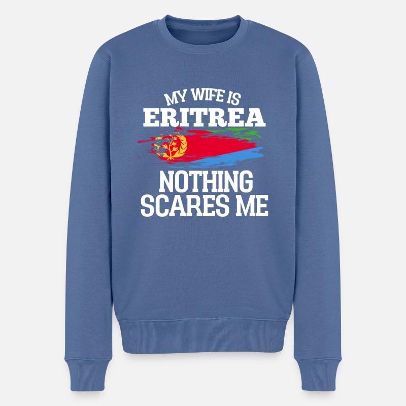 Eritrea Ehefrau - Männer Premium Bio Pullover - Taubenblau