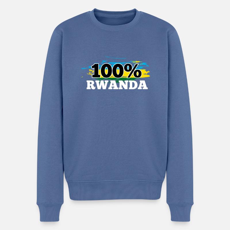 Rwanda - Pull Premium bio Homme - bleu pigeon