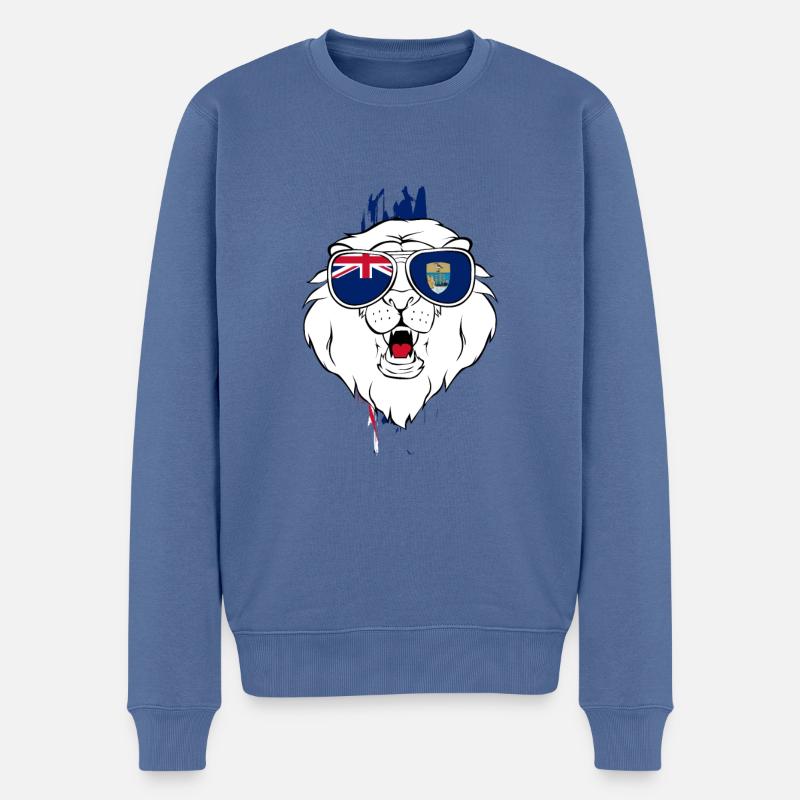 Sainte-Hélène - Pull Premium bio Homme - bleu pigeon