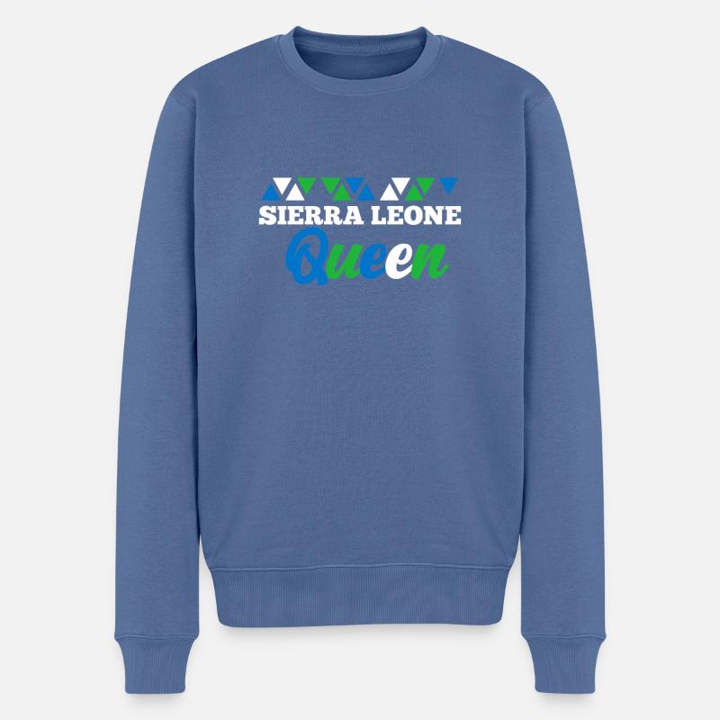 Sierra Leone - Männer Premium Bio Pullover - Taubenblau
