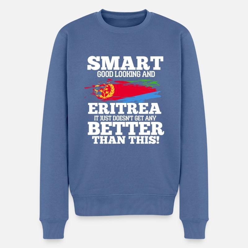 Érythrée - Pull Premium bio Homme - bleu pigeon