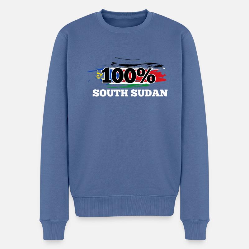 Südsudan - Männer Premium Bio Pullover - Taubenblau