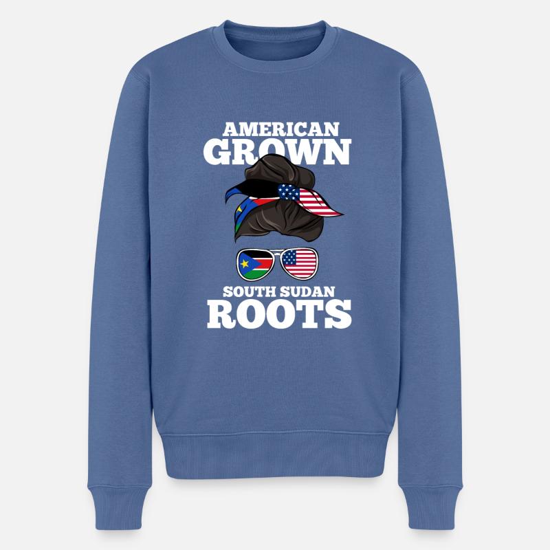 Südsudan - Männer Premium Bio Pullover - Taubenblau