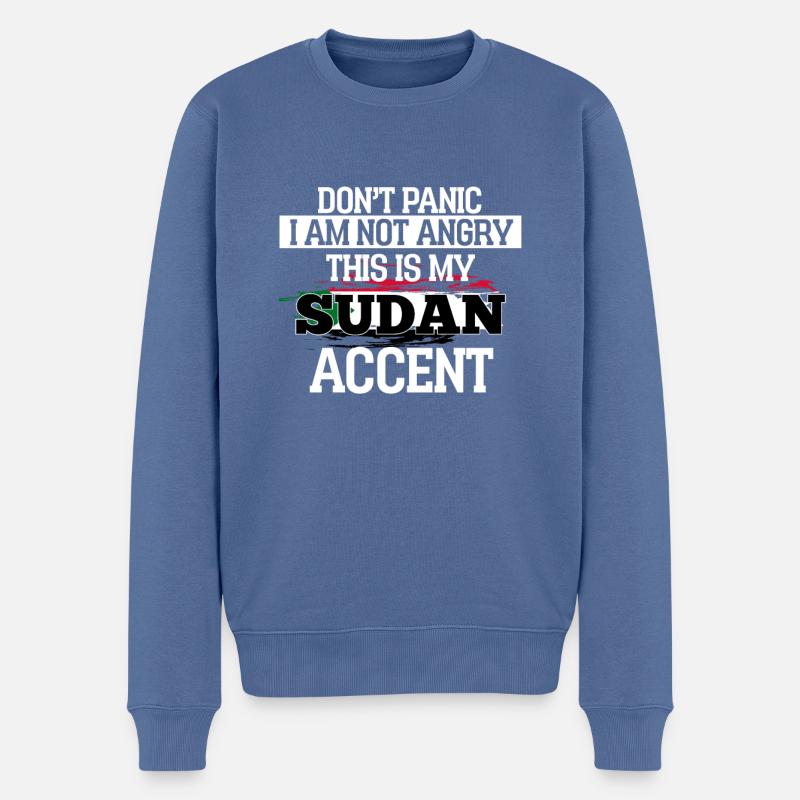 Sudan - Männer Premium Bio Pullover - Taubenblau