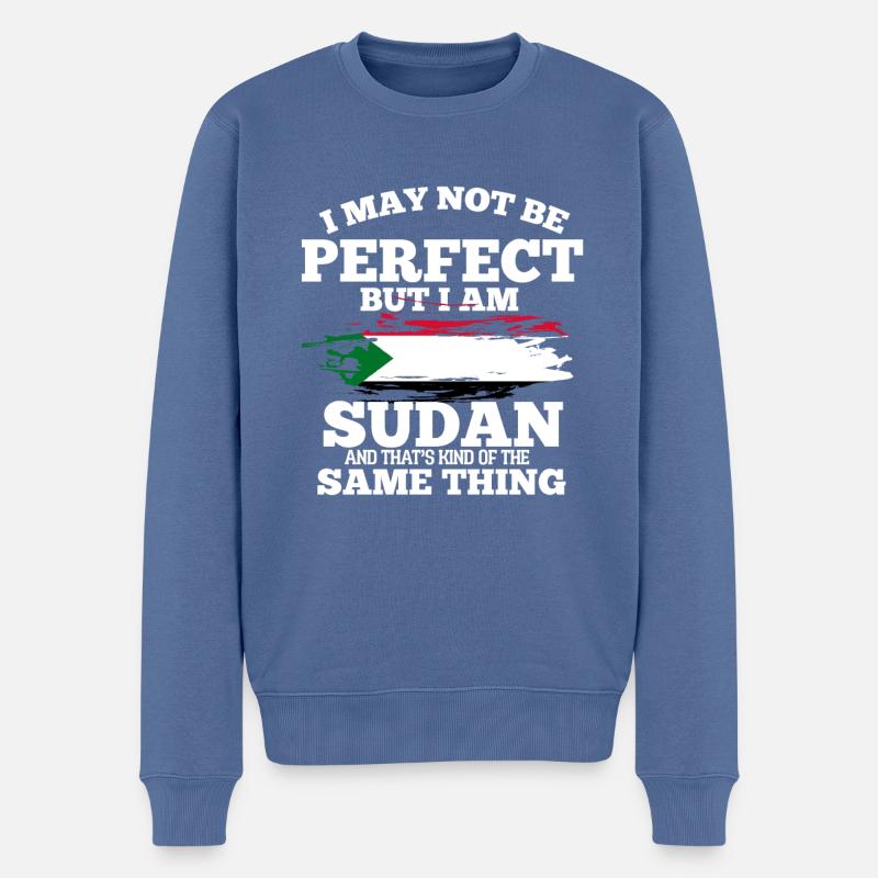 Sudan - Männer Premium Bio Pullover - Taubenblau