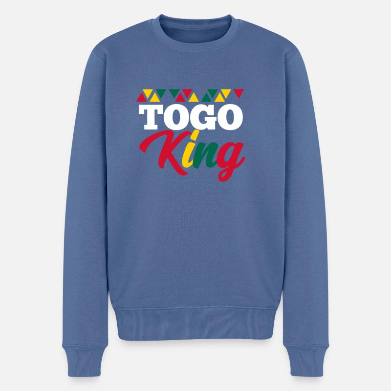 Togo - Männer Premium Bio Pullover - Taubenblau