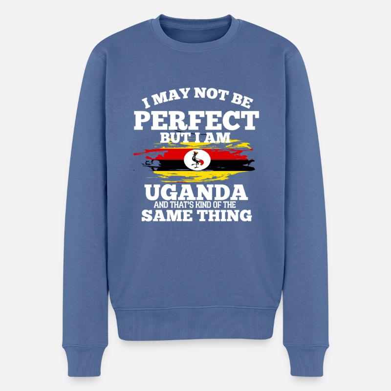 Uganda - Männer Premium Bio Pullover - Taubenblau