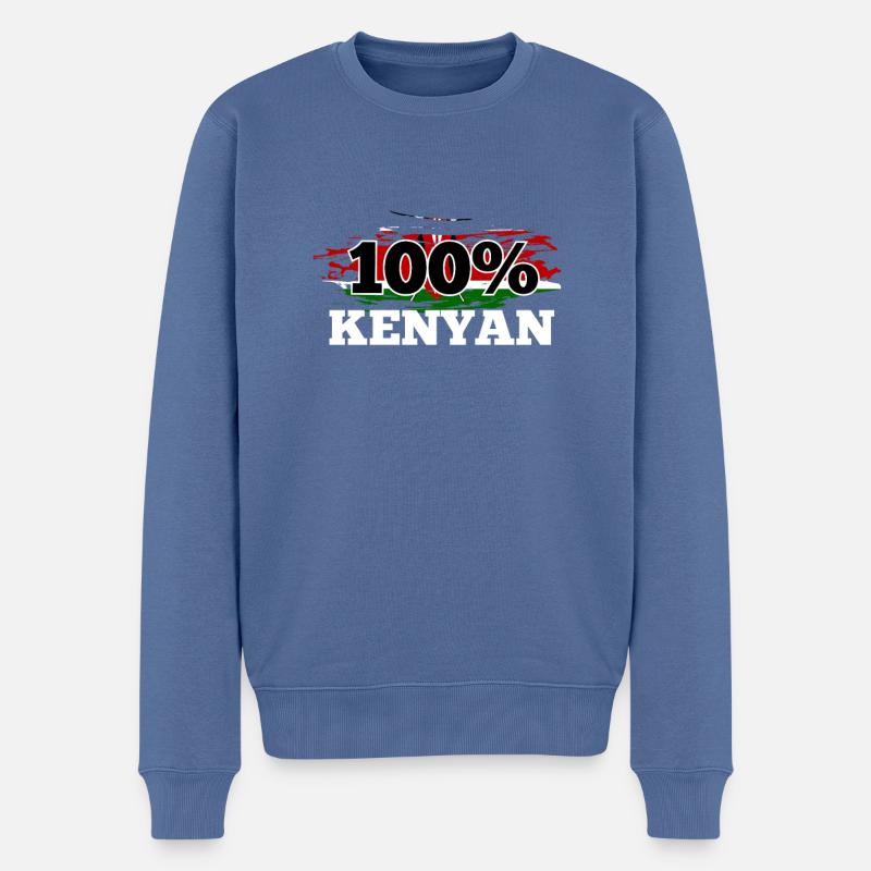 Kenya - Pull Premium bio Homme - bleu pigeon