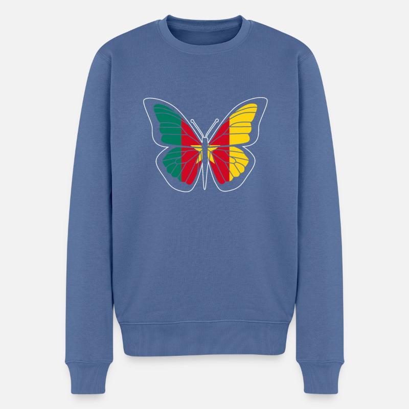 Kamerun - Männer Premium Bio Pullover - Taubenblau
