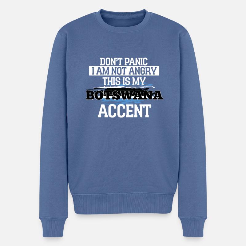 Chad - Männer Premium Bio Pullover - Taubenblau