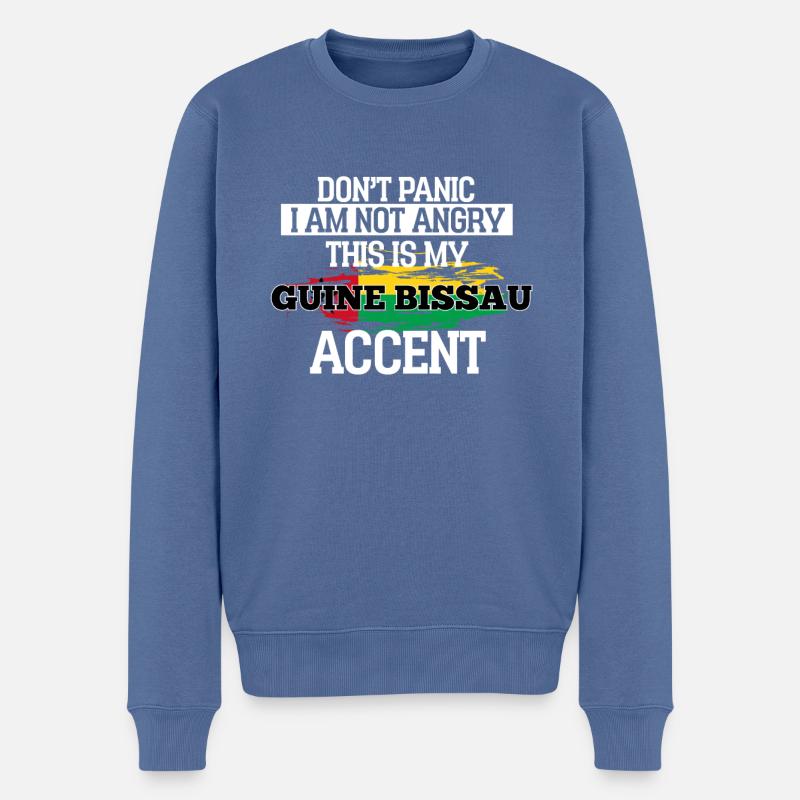 Kenia - Männer Premium Bio Pullover - Taubenblau