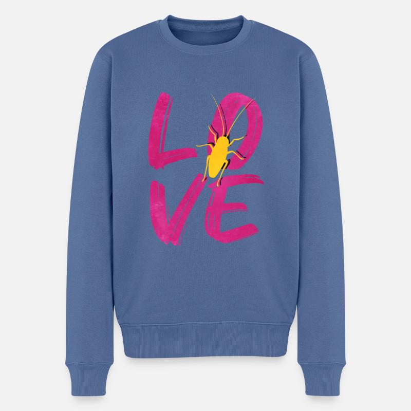 Kakerlake - Männer Premium Bio Pullover - Taubenblau