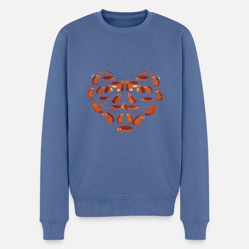 Kakerlake - Männer Premium Bio Pullover - Taubenblau