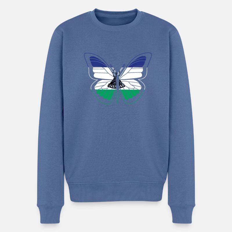 Lesotho - Pull Premium bio Homme - bleu pigeon