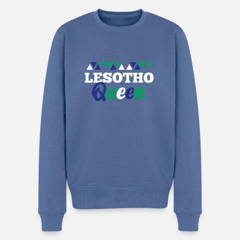 Liberia - Männer Premium Bio Pullover - Taubenblau