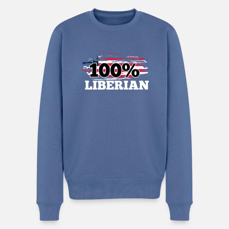 Libéria - Pull Premium bio Homme - bleu pigeon
