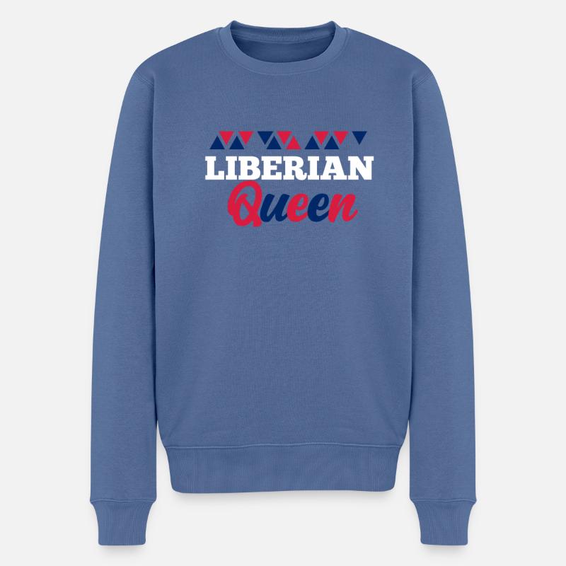 Libye - Pull Premium bio Homme - bleu pigeon