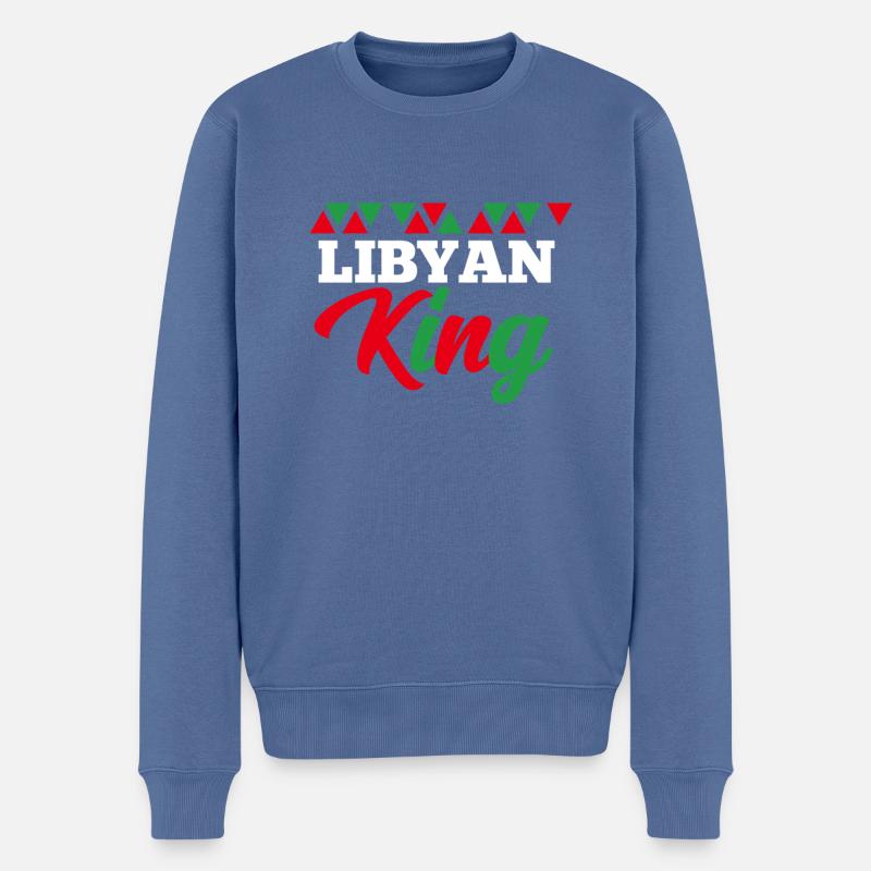Libya - Männer Premium Bio Pullover - Taubenblau