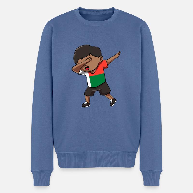 Madagaskar - Männer Premium Bio Pullover - Taubenblau
