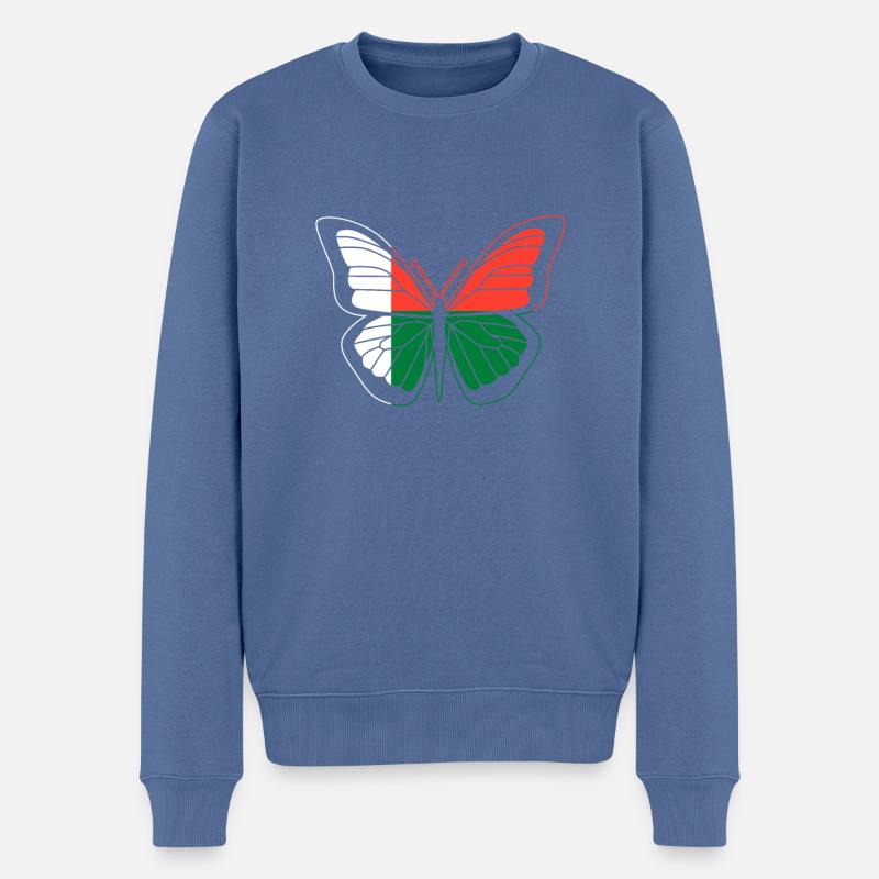 Madagaskar - Männer Premium Bio Pullover - Taubenblau