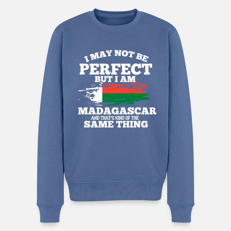 Madagaskar - Männer Premium Bio Pullover - Taubenblau